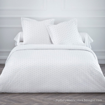 White hotel jacquard bed linen set, duvet cover set